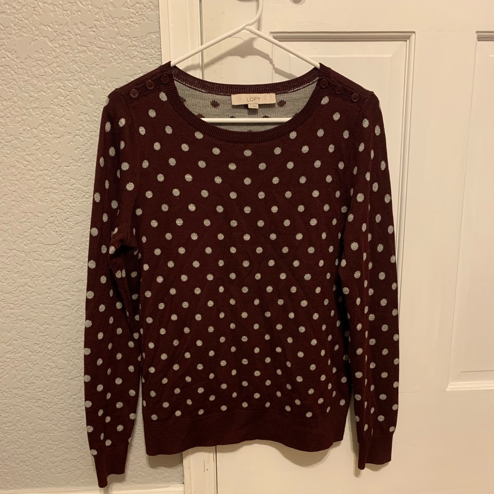 LOFT polka dot sweater